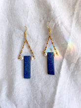 Load image into Gallery viewer, She's Like Honey Earrings-Lapis Lazuli