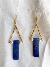 Load image into Gallery viewer, She's Like Honey Earrings-Lapis Lazuli