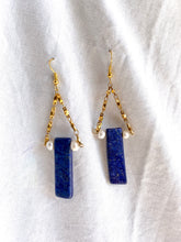 Load image into Gallery viewer, She's Like Honey Earrings-Lapis Lazuli