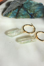 Load image into Gallery viewer, Angel Aura Quartz Hoops