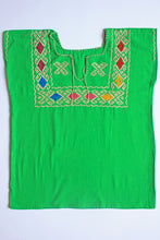 Load image into Gallery viewer, LM Green Embroidered Mexican Top